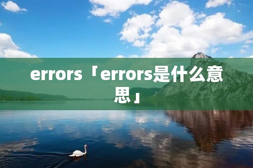 errors「errors是什么意思」