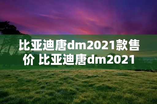 比亚迪唐dm2021款售价 比亚迪唐dm2021款售价六座