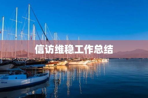 信访维稳工作总结
