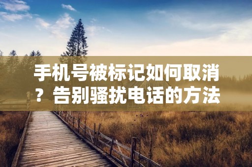 手机号被标记如何取消？告别骚扰电话的方法！