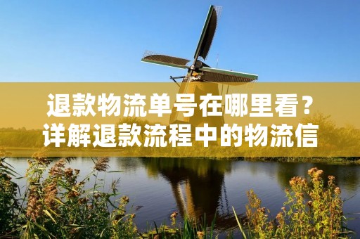 退款物流单号在哪里看？详解退款流程中的物流信息