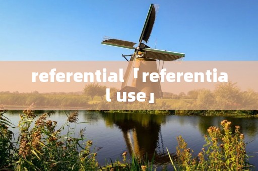 referential「referential use」