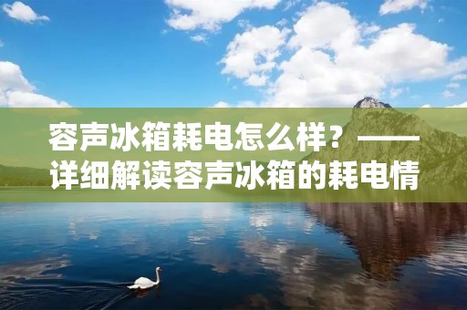 容声冰箱耗电怎么样？——详细解读容声冰箱的耗电情况