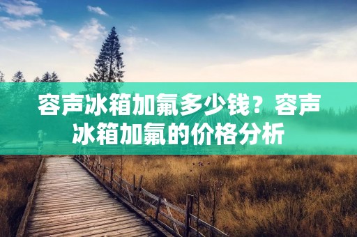 容声冰箱加氟多少钱?容声冰箱加氟的价格分析 容声冰箱加氟多少钱?容声冰箱加氟的价格分析
