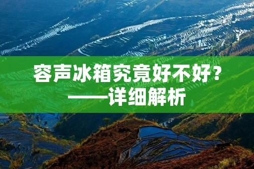 容声冰箱究竟好不好？——详细解析