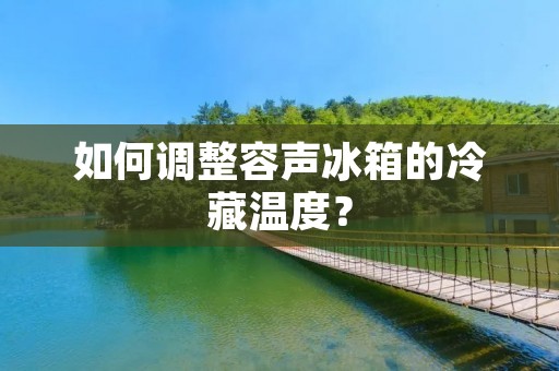 如何调整容声冰箱的冷藏温度？