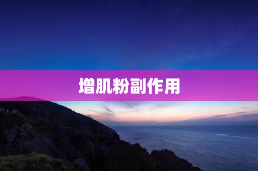 增肌粉副作用：你需要了解的真相