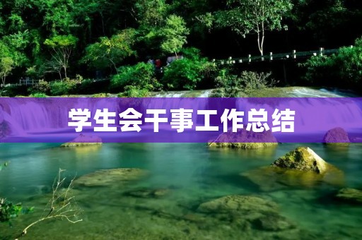 学生会干事工作总结