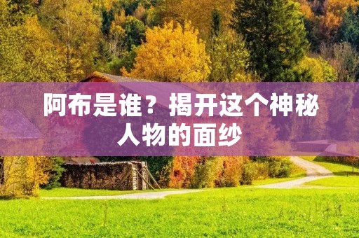 阿布是谁？揭开这个神秘人物的面纱