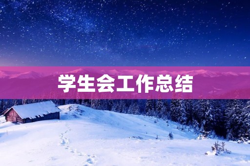 学生会工作总结：以服务为宗旨，为同学们奉献