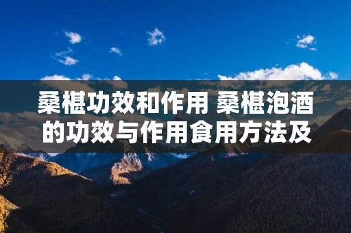 桑椹功效和作用 桑椹泡酒的功效与作用食用方法及禁忌桑椹怎么吃