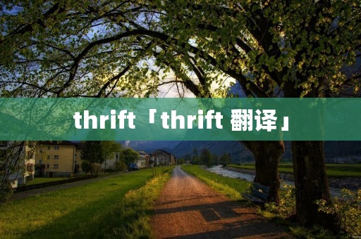 thrift「thrift 翻译」