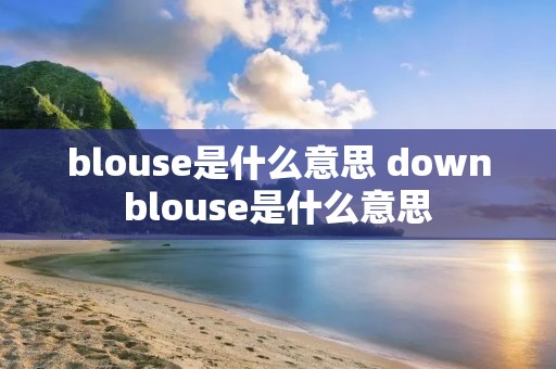 blouse是什么意思 downblouse是什么意思