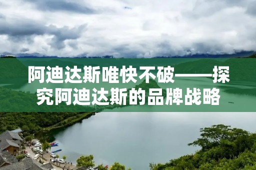 阿迪达斯唯快不破——探究阿迪达斯的品牌战略 阿迪达斯唯快不破——探究阿迪达斯的品牌战略