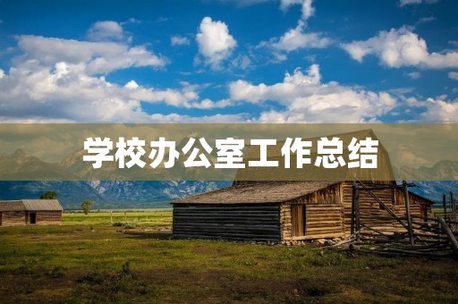 学校办公室工作总结