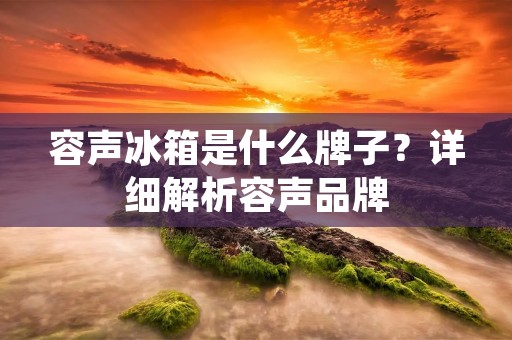 容声冰箱是什么牌子？详细解析容声品牌