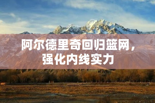 阿尔德里奇回归篮网，强化内线实力