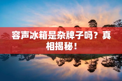 容声冰箱是杂牌子吗?真相揭秘!