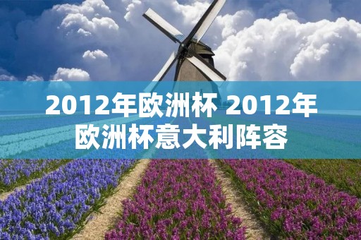 2012年欧洲杯 2012年欧洲杯意大利阵容