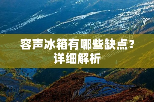 容声冰箱有哪些缺点?详细解析 容声冰箱有哪些缺点?详细解析