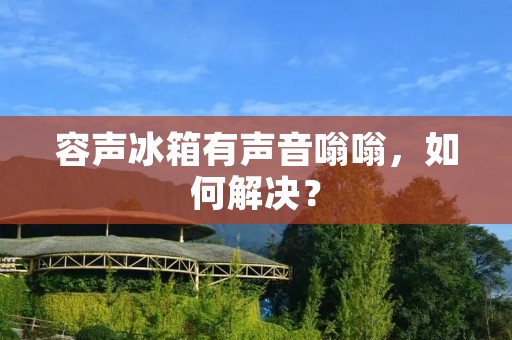 容声冰箱有声音嗡嗡,如何解决? 容声冰箱有声音嗡嗡,如何解决?