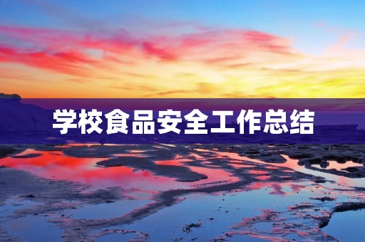 学校食品安全工作总结