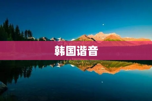 韩国谐音:一种有趣的语言游戏 韩国谐音:一种有趣的语言游戏