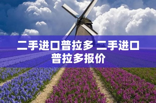 二手进口普拉多 二手进口普拉多报价