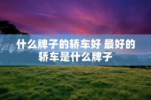 什么牌子的轿车好 最好的轿车是什么牌子 什么牌子的轿车好 最好的轿车是什么牌子