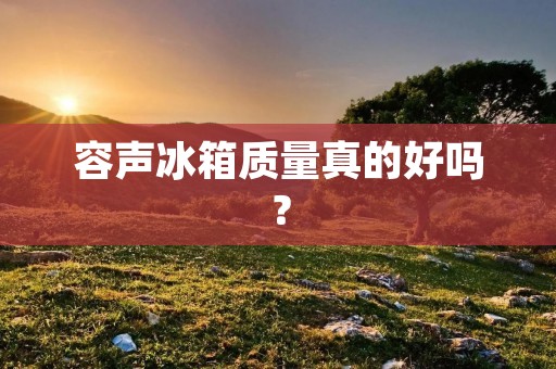 容声冰箱质量真的好吗? 容声冰箱质量真的好吗?