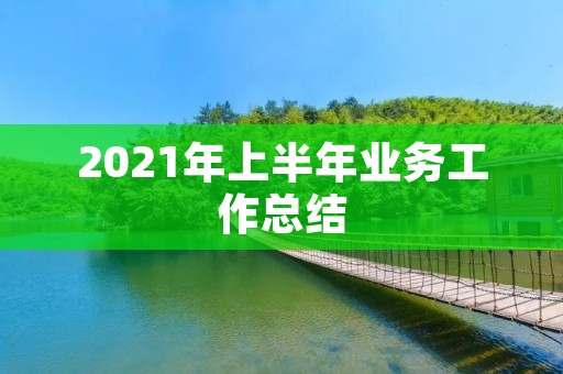 2021年上半年业务工作总结