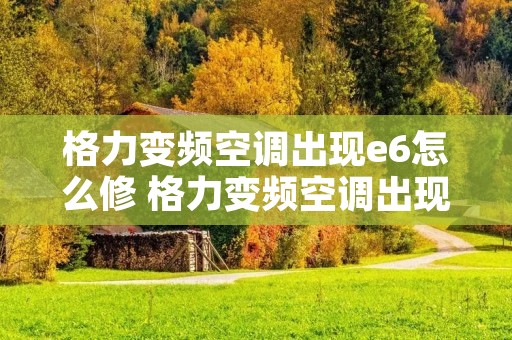 格力变频空调出现e6怎么修 格力变频空调出现e6怎么修理视频 格力变频空调出现e6怎么修 格力变频空调出现e6怎么修理视频