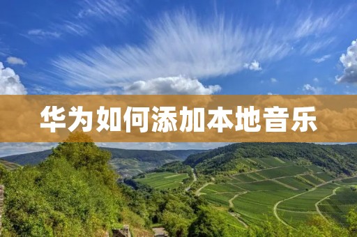 华为如何添加本地音乐