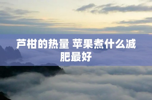 芦柑的热量 苹果煮什么减肥最好 芦柑的热量 苹果煮什么减肥最好