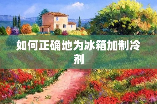 如何正确地为冰箱加制冷剂 如何正确地为冰箱加制冷剂
