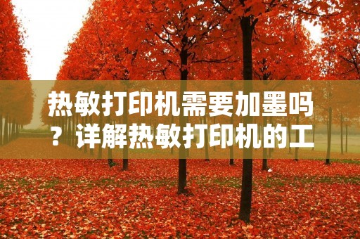 热敏打印机需要加墨吗?详解热敏打印机的工作原理及其特点