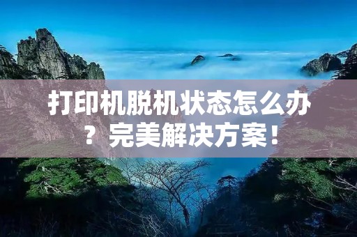 打印机脱机状态怎么办?完美解决方案!