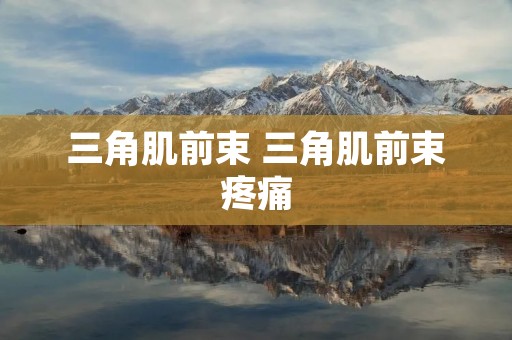 三角肌前束 三角肌前束疼痛