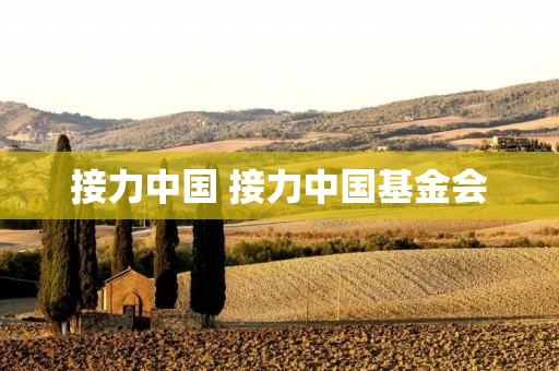 接力中国 接力中国基金会