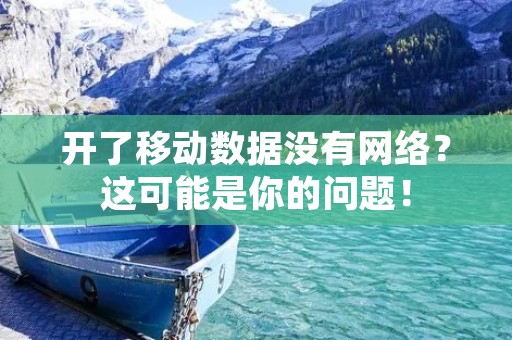 开了移动数据没有网络?这可能是你的问题!