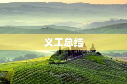 义工总结:我的义工经历