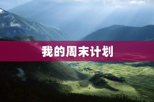 我的周末计划 我的周末计划