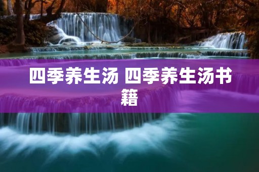 四季养生汤 四季养生汤书籍