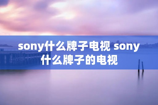 sony什么牌子电视 sony什么牌子的电视 sony什么牌子电视 sony什么牌子的电视