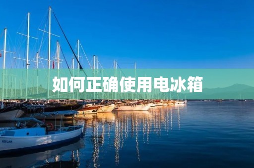 如何正确使用电冰箱