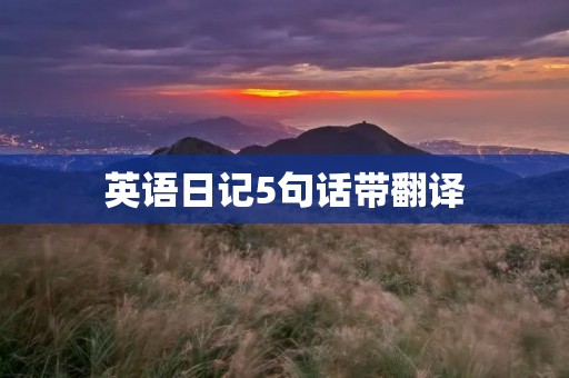 英语日记5句话带翻译 英语日记5句话带翻译