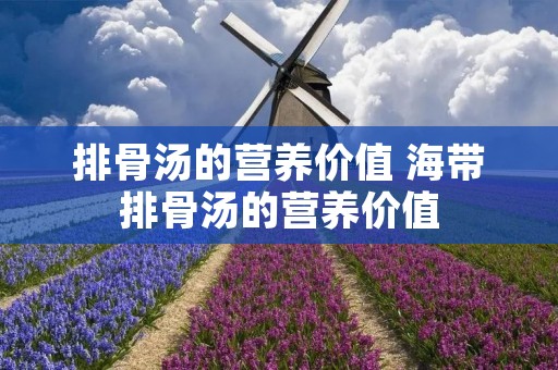排骨汤的营养价值 海带排骨汤的营养价值