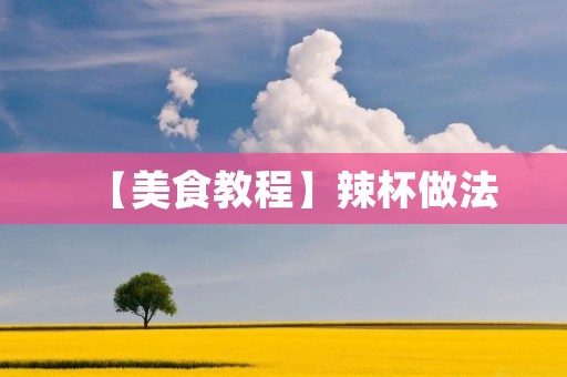 【美食教程】辣杯做法：让你在家也能轻松做出正宗的辣杯！