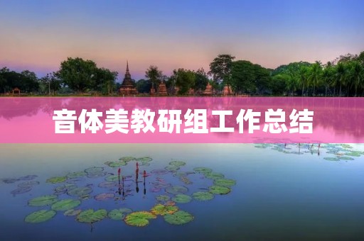 音体美教研组工作总结