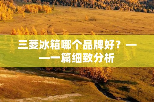 三菱冰箱哪个品牌好？——一篇细致分析